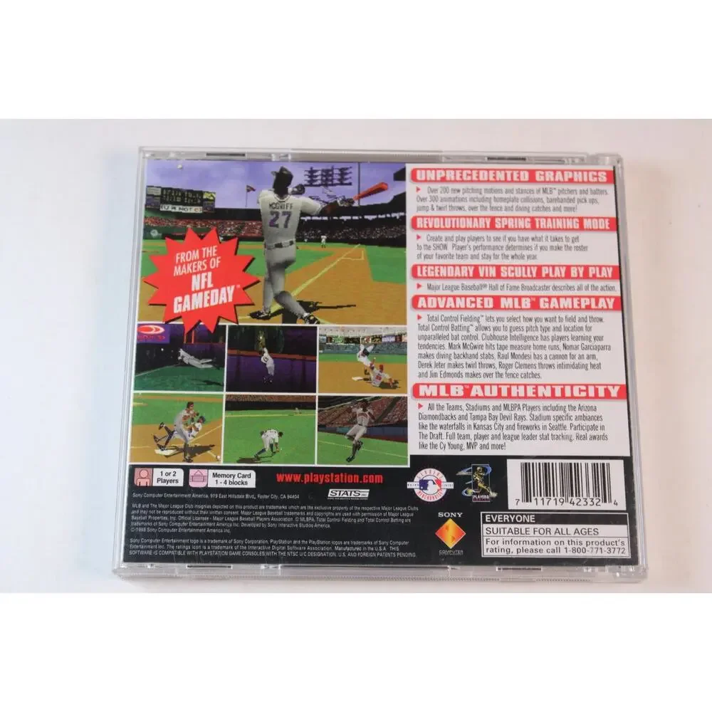 MLB 99 (Sony PlayStation 1 PS1) Authentic, Complete, Tested/Works